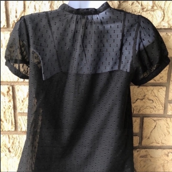 Embroidered Sheer Black gorgeous Dress Size XS Wednesday, Adams - Picture 9 of 12